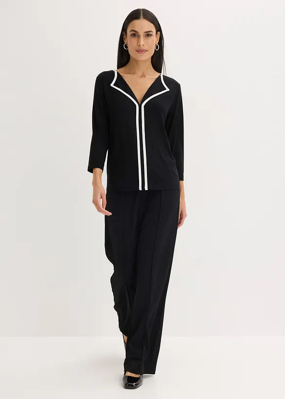 Maglia con bordi a contrasto, bonprix