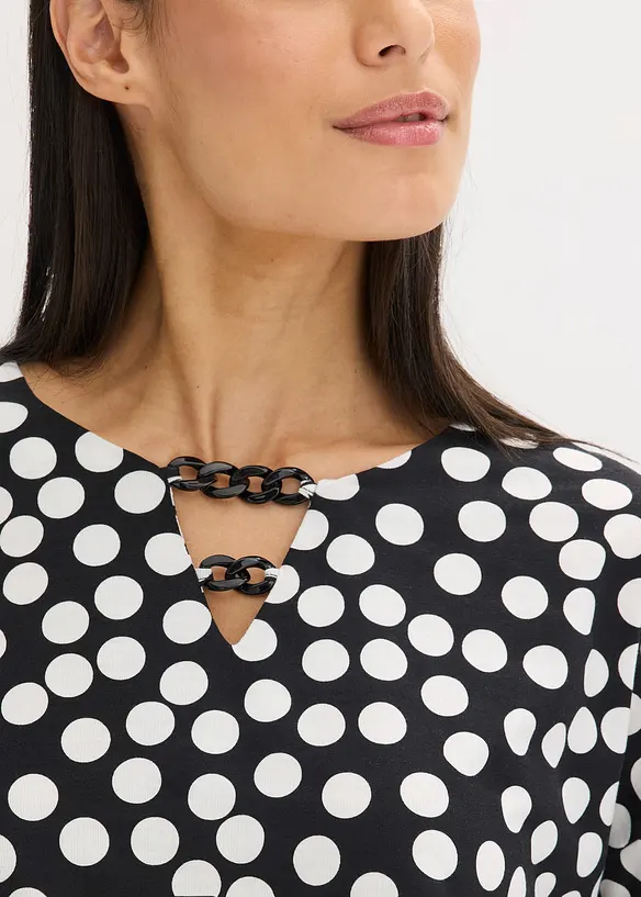 Tunica a maniche lunghe con dettaglio decorativo, bonprix