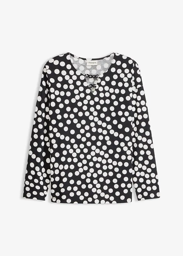 Tunica a maniche lunghe con dettaglio decorativo, bonprix