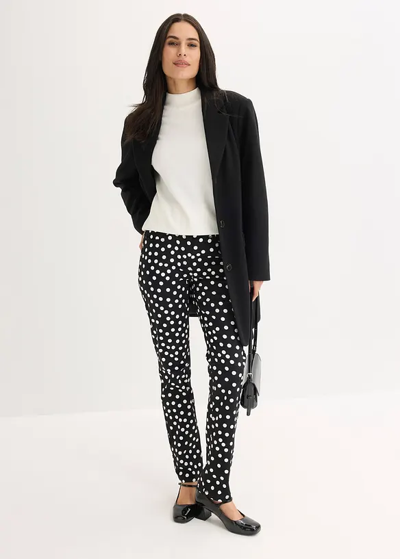 Pantaloni 5 tasche elasticizzati, bonprix