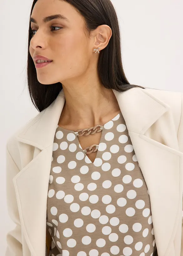 Tunica a maniche lunghe con dettaglio decorativo, bonprix