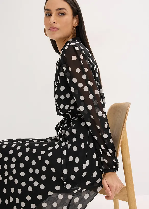 Abito di chiffon in fantasia, bonprix