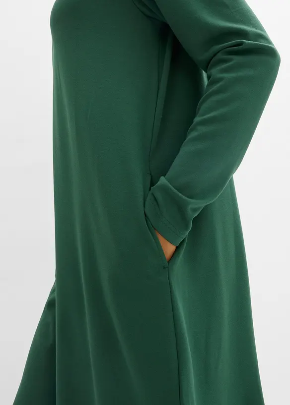 Abito svasato in maglina di misto viscosa, bonprix