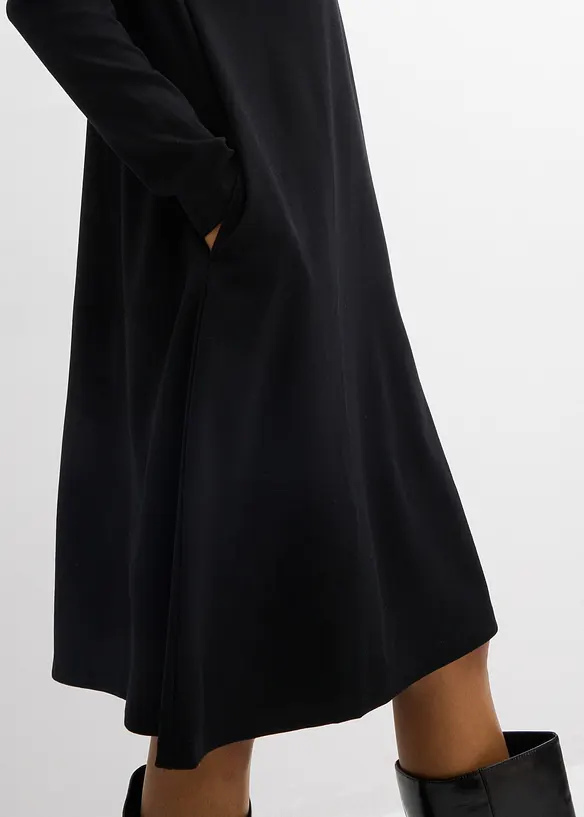 Abito svasato in maglina di misto viscosa, bonprix