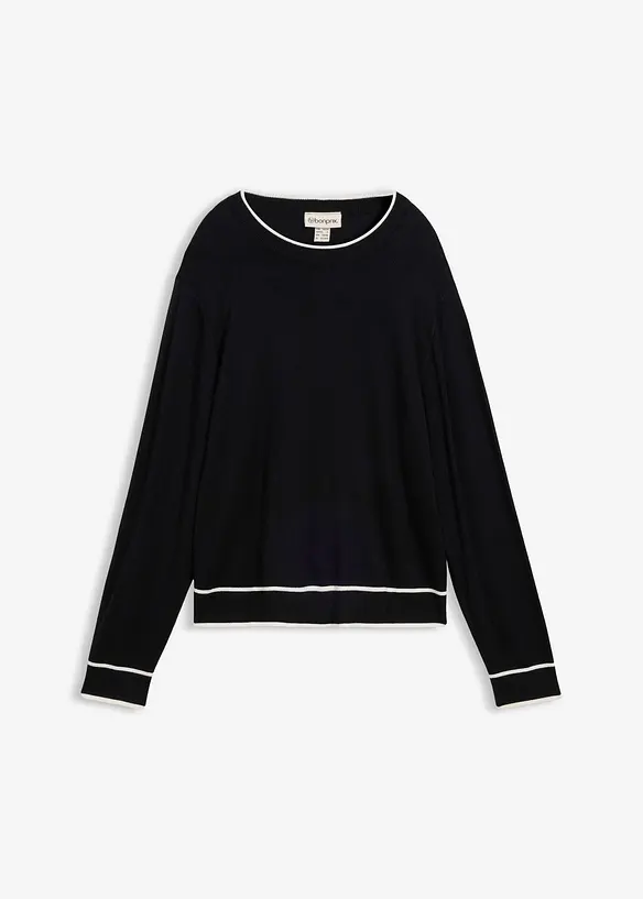 Maglione in filato fine misto viscosa, bonprix