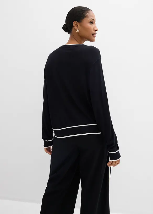 Maglione in filato fine misto viscosa, bonprix