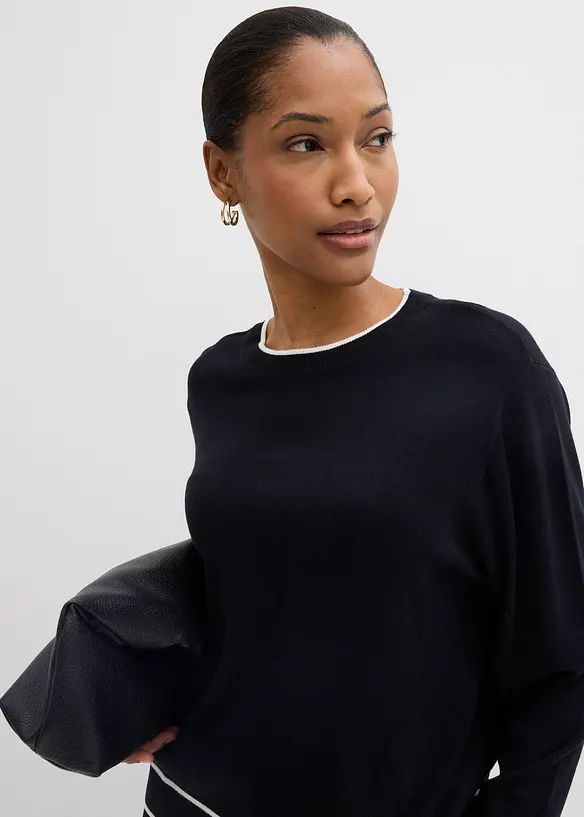 Maglione in filato fine misto viscosa, bonprix