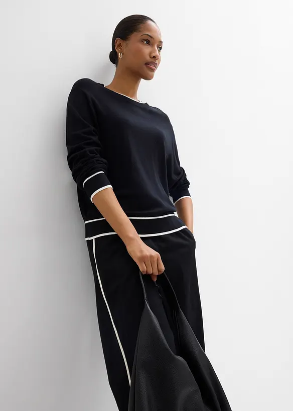 Maglione in filato fine misto viscosa, bonprix