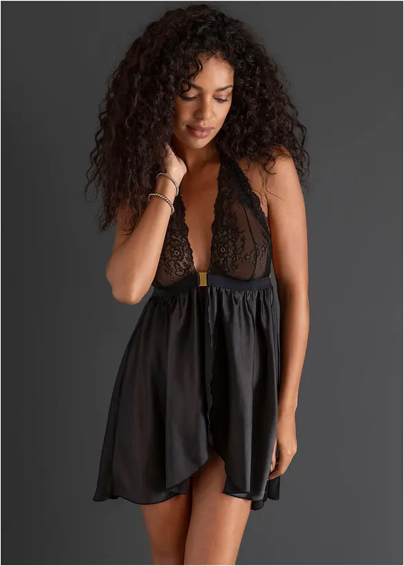 Baby doll + perizoma (set 2 pezzi), bonprix