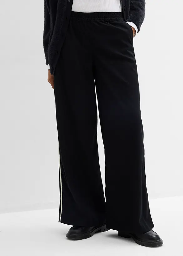 Pantaloni larghi in misto viscosa, bonprix