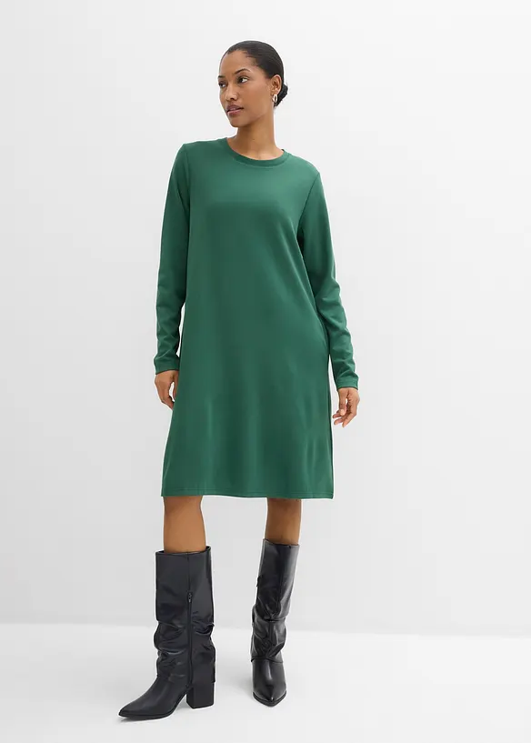 Abito svasato in maglina di misto viscosa, bonprix