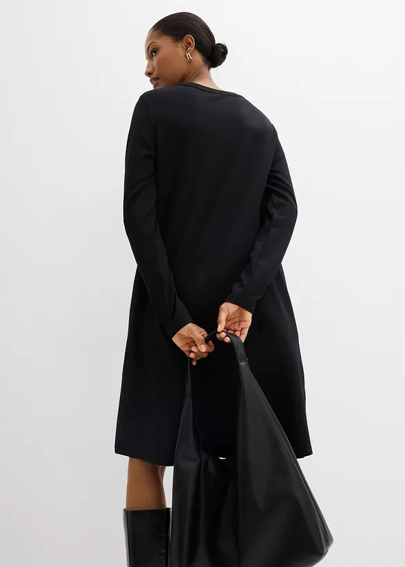 Abito svasato in maglina di misto viscosa, bonprix