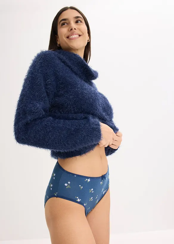 Slip alto con cotone morbido (pacco da 5), bonprix