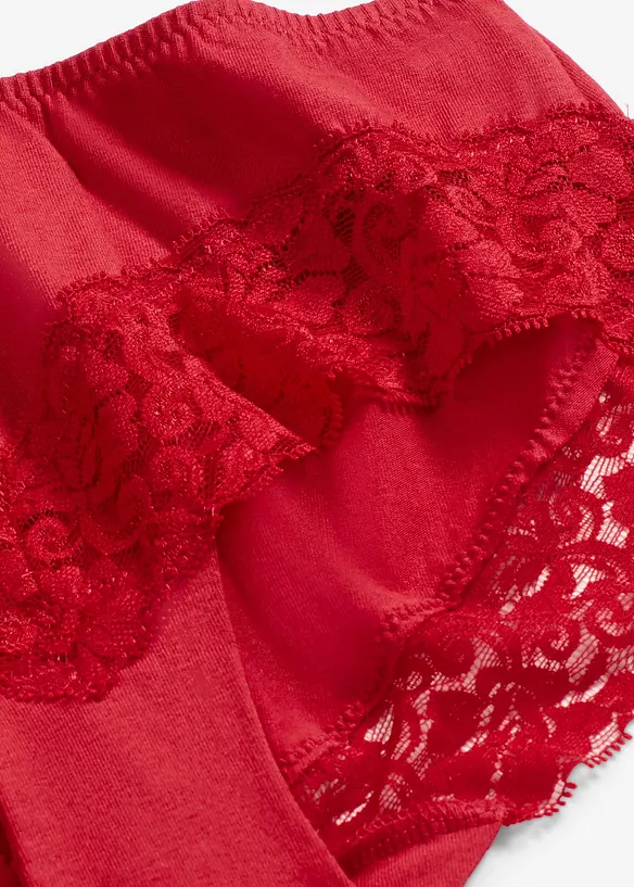 Panty con pizzo (pacco da 4), bonprix