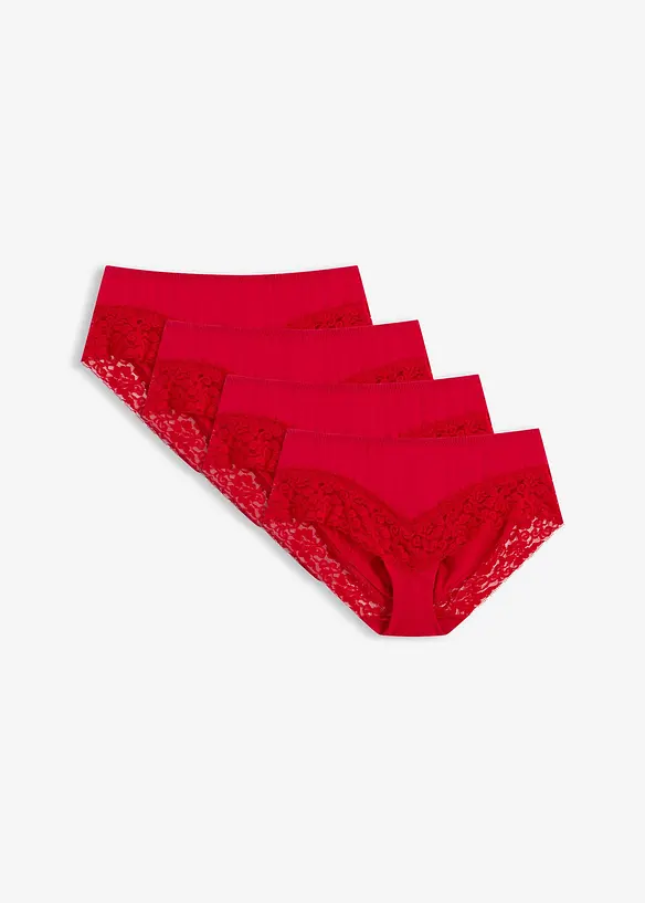 Panty con pizzo (pacco da 4), bonprix