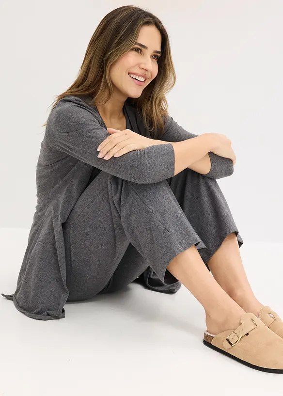 Top, giacca, pantaloni (set 3 pezzi) con viscosa, bonprix