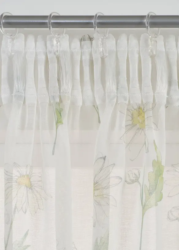 Tenda trasparente a fiori (pacco da 1), bonprix