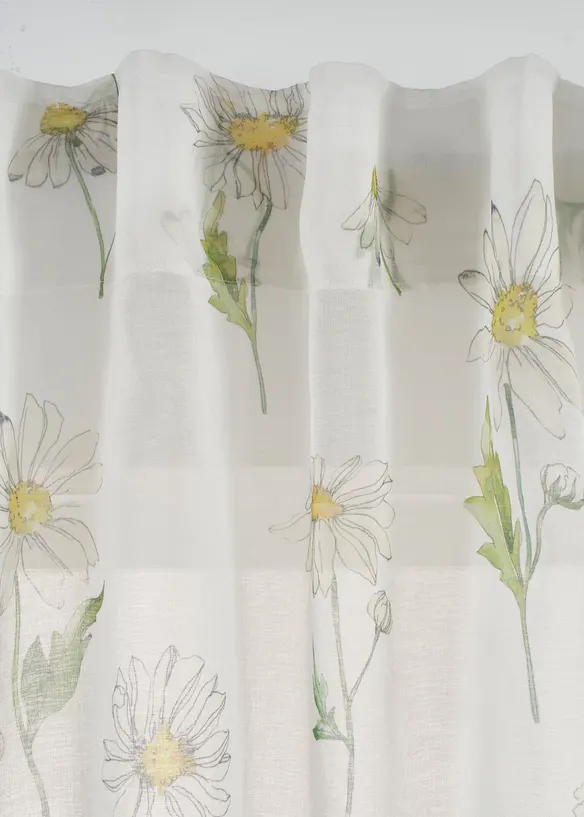 Tenda trasparente a fiori (pacco da 1), bonprix