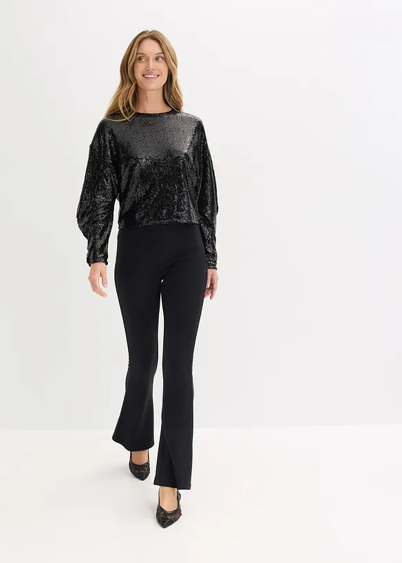 Leggings in punto di Roma comodo, bonprix