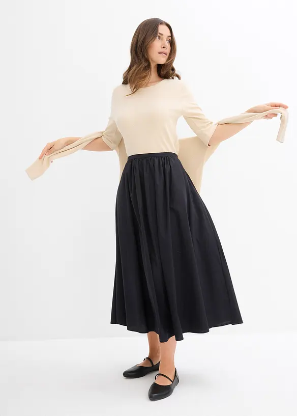 Maglia a costine con cotone biologico (pacco da 2), bonprix