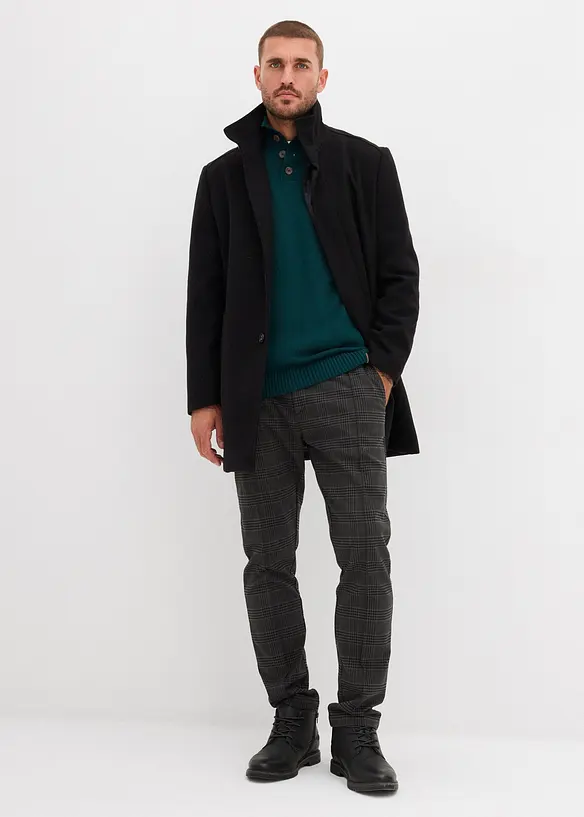 Maglione con bottoni in misto cotone morbido, bonprix