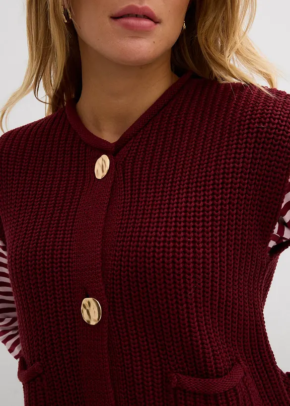 Gilet in maglia con tasche, bonprix