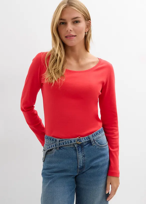 Maglia a maniche lunghe in puro cotone biologico, bonprix