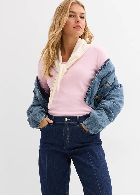 Maglia a maniche lunghe in puro cotone biologico, bonprix