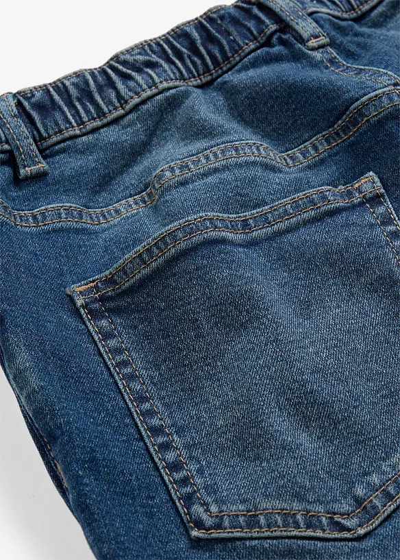 Jeans straight loose fit, vita alta, bonprix