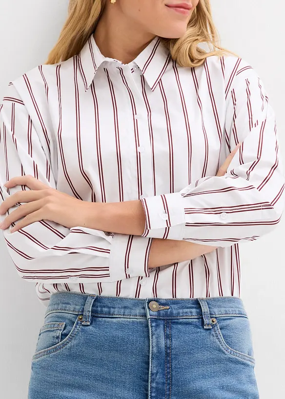 Jeans straight loose fit, vita alta, bonprix