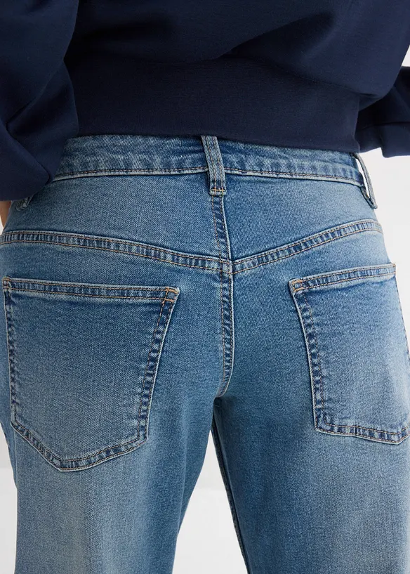 Jeans barrel, vita media, bonprix