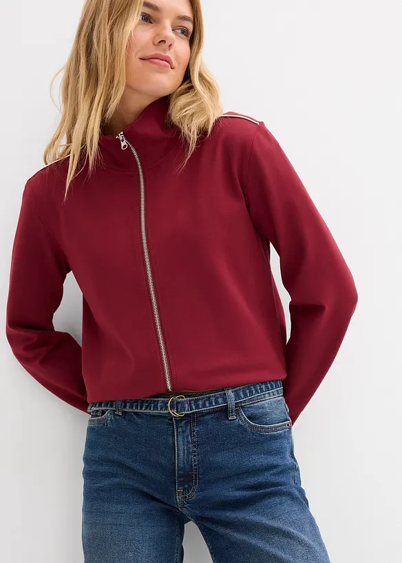 Jeans wide leg lunghi, vita media, bonprix