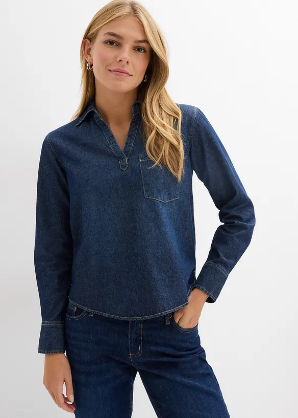 Tunica in jeans di puro cotone biologico, bonprix