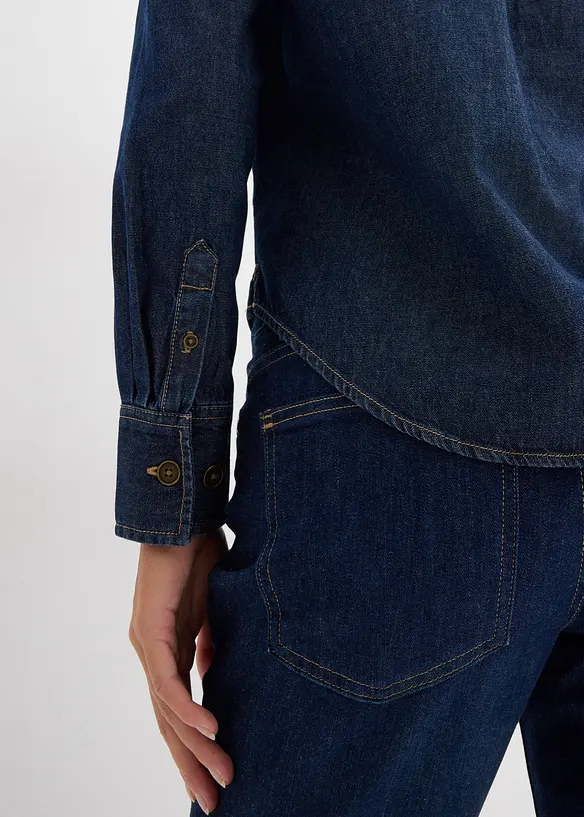 Tunica in jeans di puro cotone biologico, bonprix