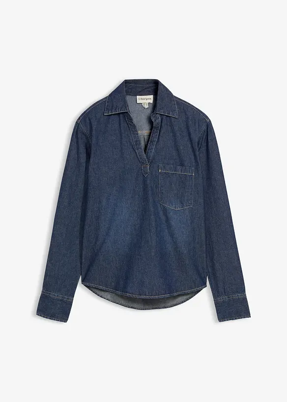Tunica in jeans di puro cotone biologico, bonprix