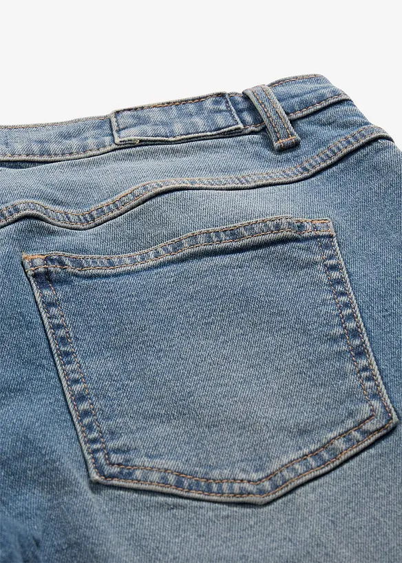 Jeans wide leg full length, vita media, bonprix