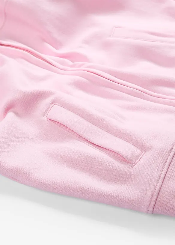 Felpa con zip in puro cotone biologico, bonprix