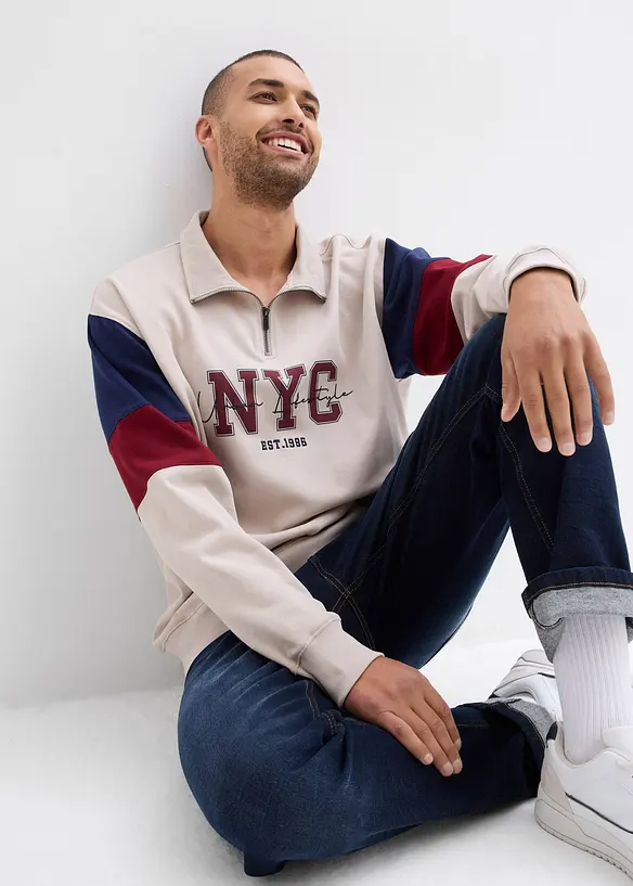 Felpa in puro cotone biologico, loose fit, bonprix