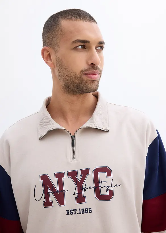 Felpa in puro cotone biologico, loose fit, bonprix