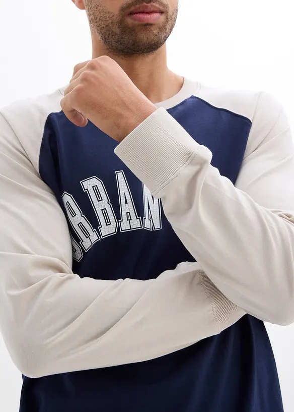 Maglia a maniche lunghe in puro cotone biologico, bonprix