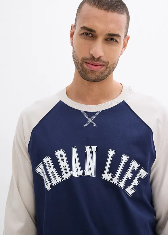 Maglia a maniche lunghe in puro cotone biologico, bonprix