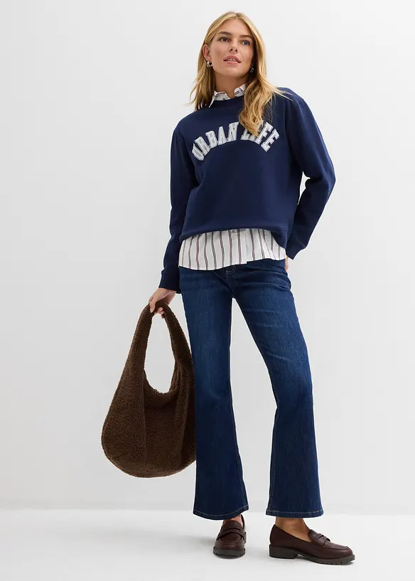 Felpa oversize in puro cotone, bonprix