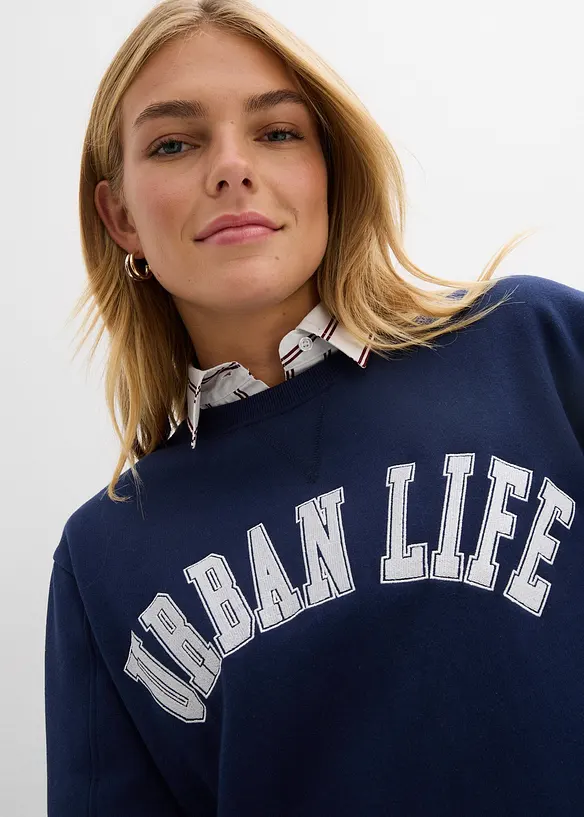 Felpa oversize in puro cotone, bonprix