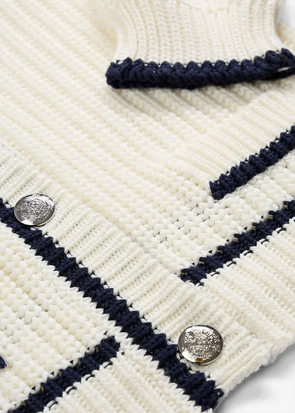 Cardigan a maglia grossa in misto cotone, bonprix