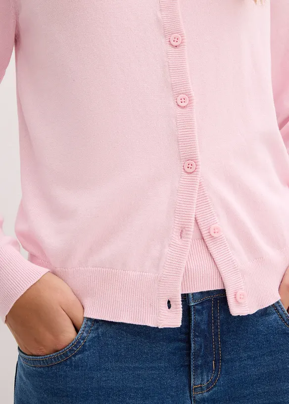 Cardigan in filato fine, bonprix