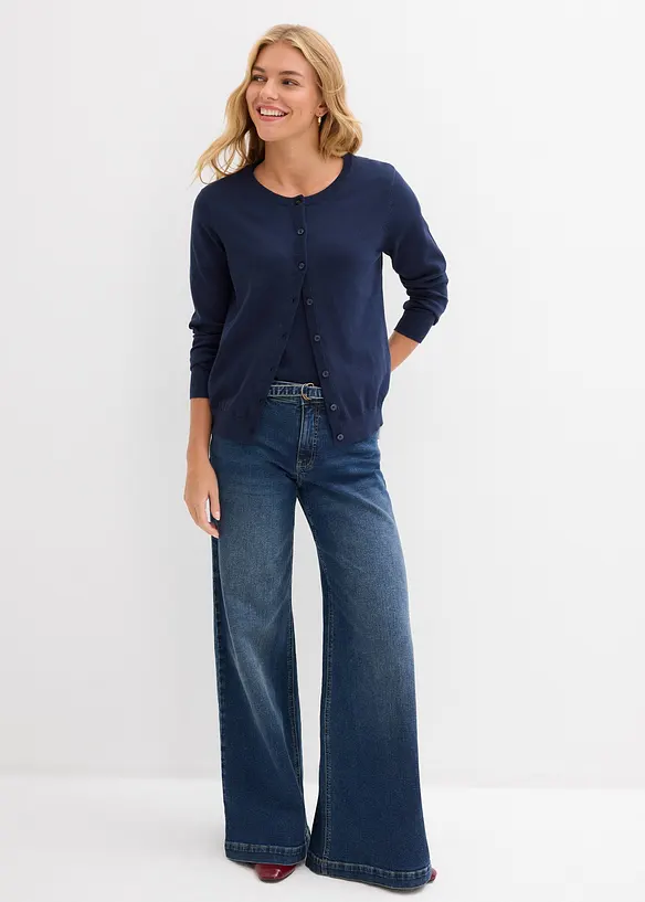 Cardigan in filato fine, bonprix