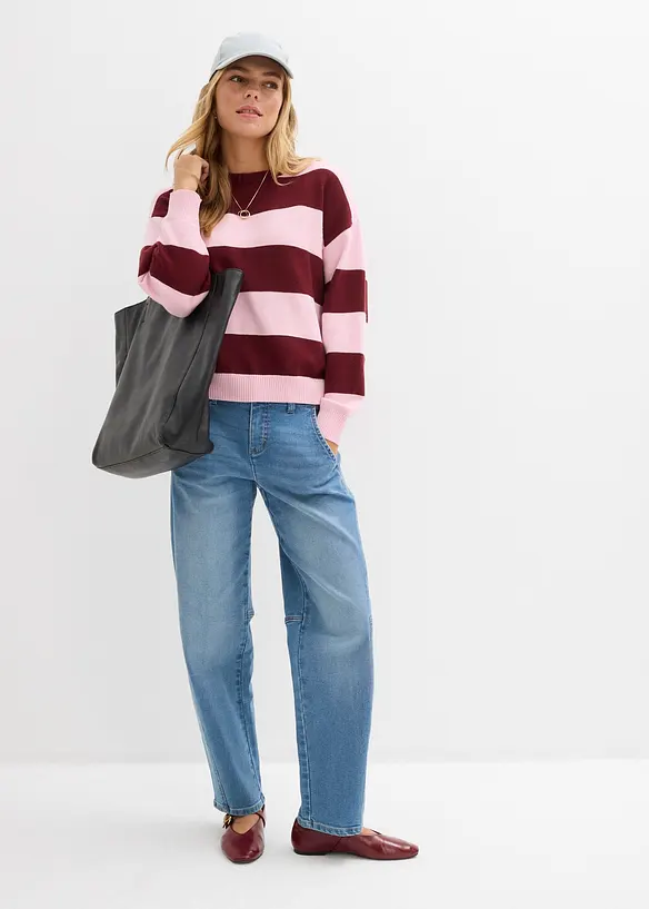 Maglione oversize in misto viscosa morbido, bonprix