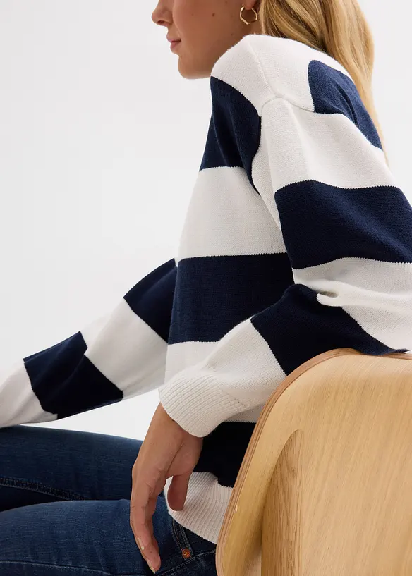 Maglione oversize in misto viscosa morbido, bonprix