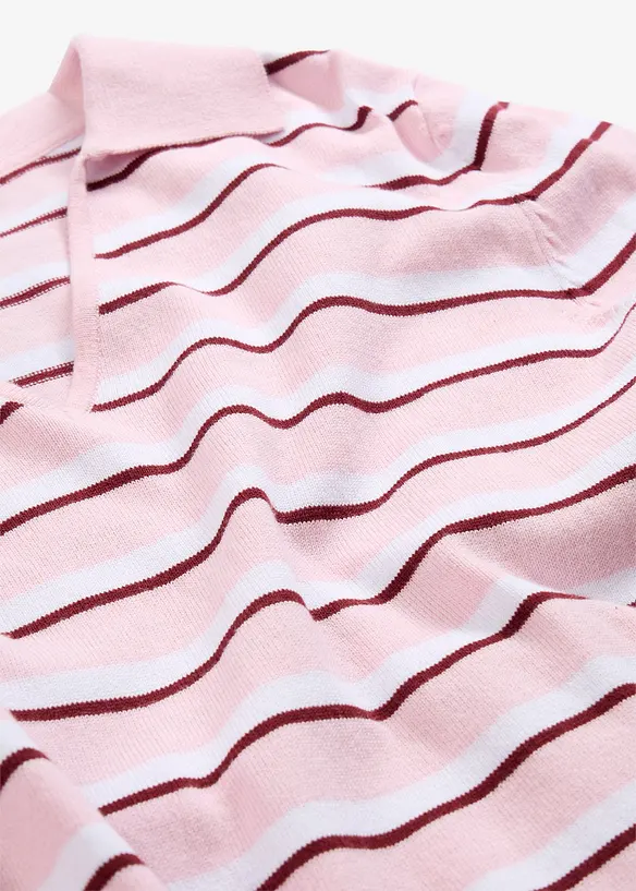 Maglione con colletto polo, bonprix