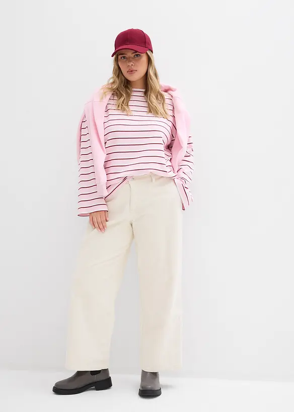 Maglia a maniche lunghe in puro cotone biologico, bonprix